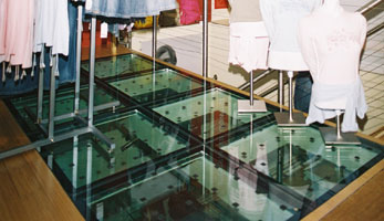 Picture of self installed Liteflam Fire rated glass floor Chukka - Covent Garden